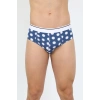 Moda Erkek Pamuk Desenli Likralı Slip Lacivert