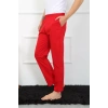 Moda Erkek Pamuk Kırmızı Tek Alt Pijama
