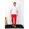 Moda Erkek Pamuk Kırmızı Tek Alt Pijama