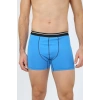 Moda Erkek Pamuk Likralı Boxer Mavi