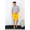 Moda Erkek Pamuk Sarı Şort