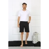 Moda Erkek Pamuk Siyah Şort