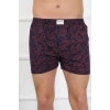 Moda Erkek Penye Boxer Bordo - Lacivert