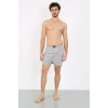 Moda Erkek Penye Boxer Gri