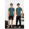 Moda Erkek Penye Petrol Rengi 3lü Pijama Takımı