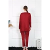 Moda Kadın 3lü Bordo Sabahlık Takım