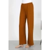 Moda Kadın Bürümcük Kumaş Hafif-Esnek Pantolon 210074 Kahve