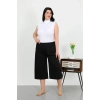 Moda Kadın Büyük Beden Bürümcük Kapri