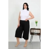 Moda Kadın Büyük Beden Bürümcük Kapri