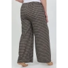 Moda Kadın Büyük Beden Bürümcük Pantolon  Kahve