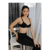 Moda Kadın Destekli Balenli Sütyen Siyah