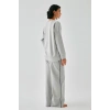 Moda Kadın Gri Akrep Burcu Oversize 2 İplik Eşofman Ev Giyim Takımı