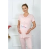 Moda Kadın Kısa Kol Hamile Lohusa Pijama Takımı