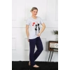 Moda Kadın Kısa Kol Penye Pİjama Takımı