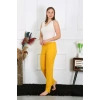 Moda Kadın Pamuk Penye Tek Alt Pijama Sarı