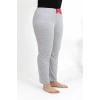 Moda Kadın Pamuklu Büyük Beden Alt Pijama Gri