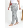 Moda Kadın Pamuklu Büyük Beden Alt Pijama Gri