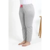 Moda Kadın Pamuklu Büyük Beden Alt Pijama Gri