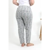 Moda Kadın Pamuklu Büyük Beden Alt Pijama Gri