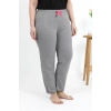 Moda Kadın Pamuklu Büyük Beden Alt Pijama Gri