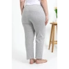 Moda Kadın Pamuklu Büyük Beden Alt Pijama Gri