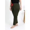 Moda Kadın Pamuklu Büyük Beden Alt Pijama Haki
