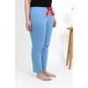 Moda Kadın Pamuklu Büyük Beden Alt Pijama Mavi