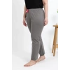 Moda Kadın Pamuklu Büyük Beden Alt Pijama Vizon