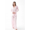 Moda Kadın Pembe Oversize Saten Pijama Takımı – Rahat Kesim Şık Ev Giyim Seti