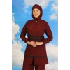 Moda Kadın Tam Tesettür Mayo Bordo