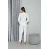 Moda Polar Kadın Pijama Takımı Ekru