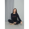 Moda Polar Kadın Pijama Takımı Lacivert