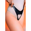Önü Açık Kalpli Fantazi G-string, Deri Külot Harness - Brf1277