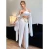 Özel Tasarım Kadın Beyaz Fantezi Harem Kostüm