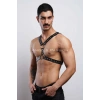 Perçin Detaylı Erkek  Göğüs Harness, Erkek  Parti Giyim - Brfm179