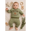 Persona Bear Nakışlı % 100 Pamuk 2li Erkek Bebek Takım