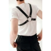 Şık Zincir Detaylı Deri Erkek  Göğüs Harness - Brfm95