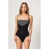 Siyah Göğsü Açık Agraflı Body Korse
