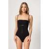 Siyah Göğsü Açık Agraflı Body Korse