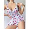 Vişne Desenli Fantezi Body