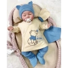 Waffle Natural % 100 Pamuk 5li Erkek Bebek Hastane Çıkış Seti