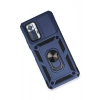 Xiaomi Redmi Note 10 Pro Kılıf Pars Lens Yüzüklü Silikon - Lacivert