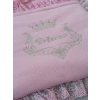Yenidoğan Sahra Taç Nakışlı Trilüks 2li Alt Açma Seti Pembe