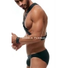 Yuvarlak Detaylı X Harness - Şık Erkek  Göğüs Harness, Deri Harness - Brfm219