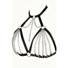 Zincirli Lastik Seksi Göğüs Harness - Brf805