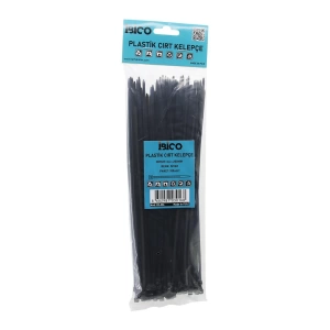 100pcs Siyah   3.6x250mm  Plastik Cırt Kelepçe