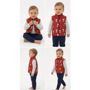 2/4 Yaş Şişme Yelekli 3 Parça Çocuk Takımı