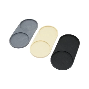 2 Bölmeli   Oval   Renkli Silikon  Yağdanlık - Sabunluk Altlık  12 X 24.5cm
