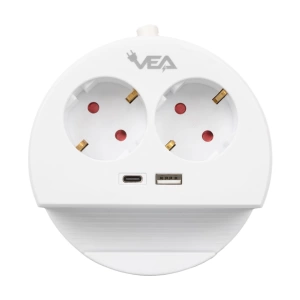 2li Usb + Type-c Girişli Telefon Standlı 1.5 Metre Grup Priz Ve- G1102c