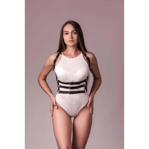 3 Sıralı Göğüs Harness, Club Aksesuar, Seksi Deri Dans Aksesuarı - Brf600